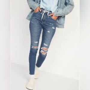 Old Navy Super Skinny Distressed Cotton Jeans Size 2 NWOT